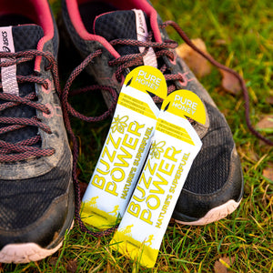 Running shoes with Buzz Power energy gel